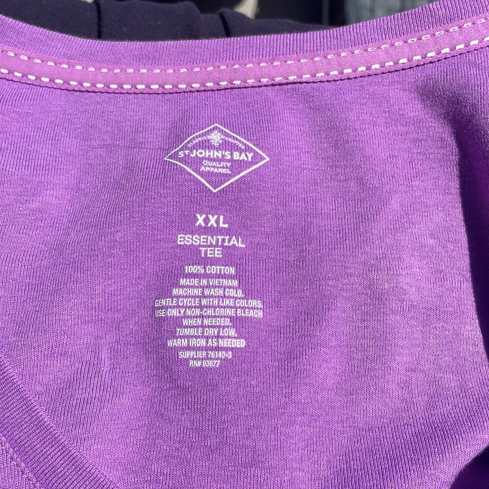 St. John‘s Bay Essential Tee in Lilac | Size XXL - Picture 6 of 6